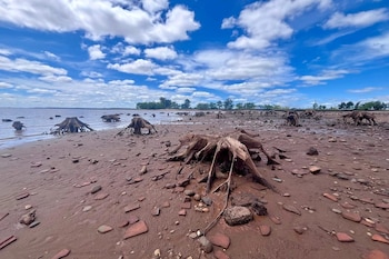 La represa de Salto Grande mantuvo el nivel de su embalse por debajo del límite máximo para contener la crecida (Crédito: Diario Río Uruguay)