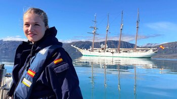 La princesa Leonor frente al