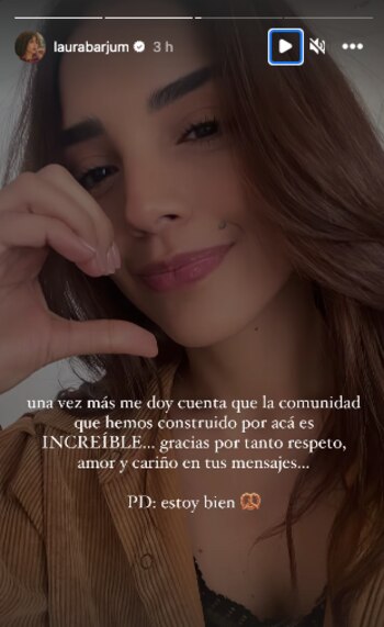Laura Barjum confirmó que terminó