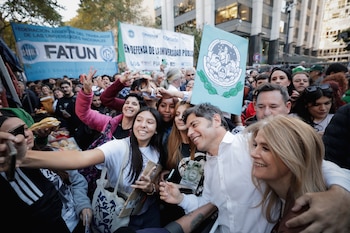 Axel Kicillof en la Marcha Federal Universitaria