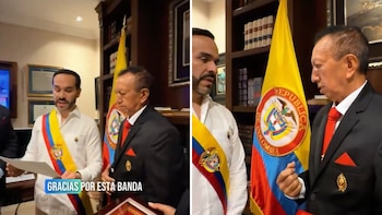 Abelardo de la Espriella recibió banda presidencial confeccionada por el “sastre de los presidentes”: se la dedicó a veteranos y reservistas