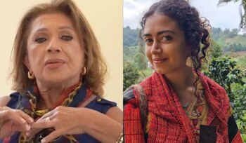 Socorro de Hernández y Sofía Petro.