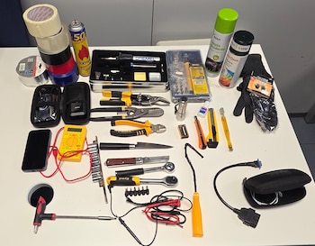 Las herramientas incautadas por los Mossos d'Esquadra (@mossos)