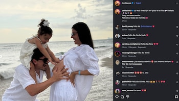 La conductora y participante de MasterChef Celebrity celebró su día especial junto a su pareaj y destacando a sus dos hijos en común en una tierna postal familiar