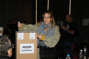 La actriz Julieta Cardinali votó