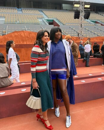 Gaby Sabatini en la Semana de la Moda en París