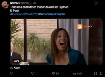 Debate 2026: usuarios convierten cruces entre candidatos en memes durante la tercera jornada en redes. Captura: X.
