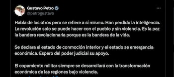 Gustavo Petro declaró conmoción interior