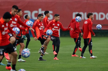 La selección chilena solo entrenó en el turno mañana, por decisión de Ricardo Gareca