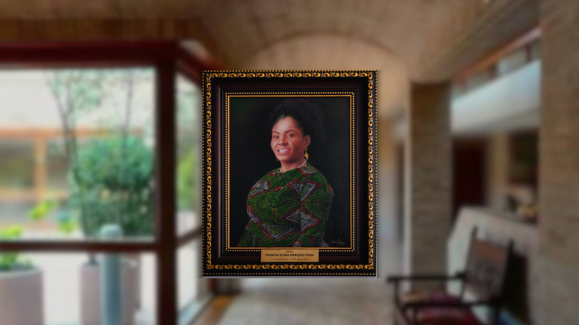 Francia Márquez presentó su retrato oficial, que estará ubicado en la galería de la casa vicepresidencial
