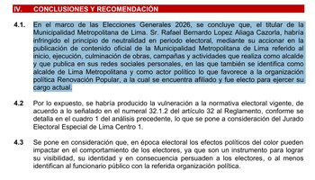 Informe que concluye que Rafael