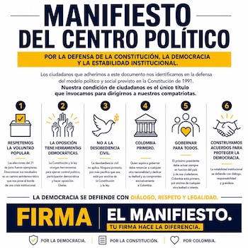 El manifiesto rechazó los llamados a desconocer el veredicto de las urnas en Colombia - crédito @JDOviedoAr/X