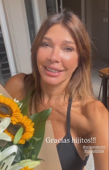 El ramo de girasoles tiene