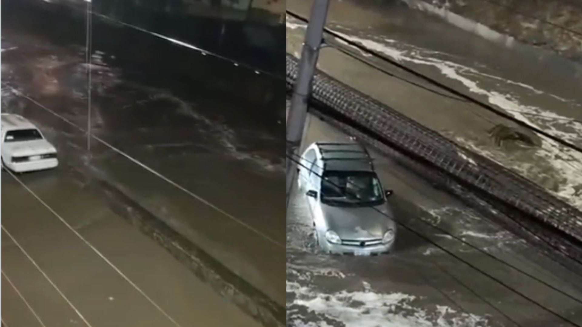Las inundaciones afectaron colonias y cortaron el paso vehicular en diversas calles principales. (Captura de pantalla @HalconOnce / @SoyNaucalpan)