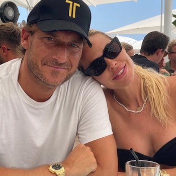 Totti y su esposa