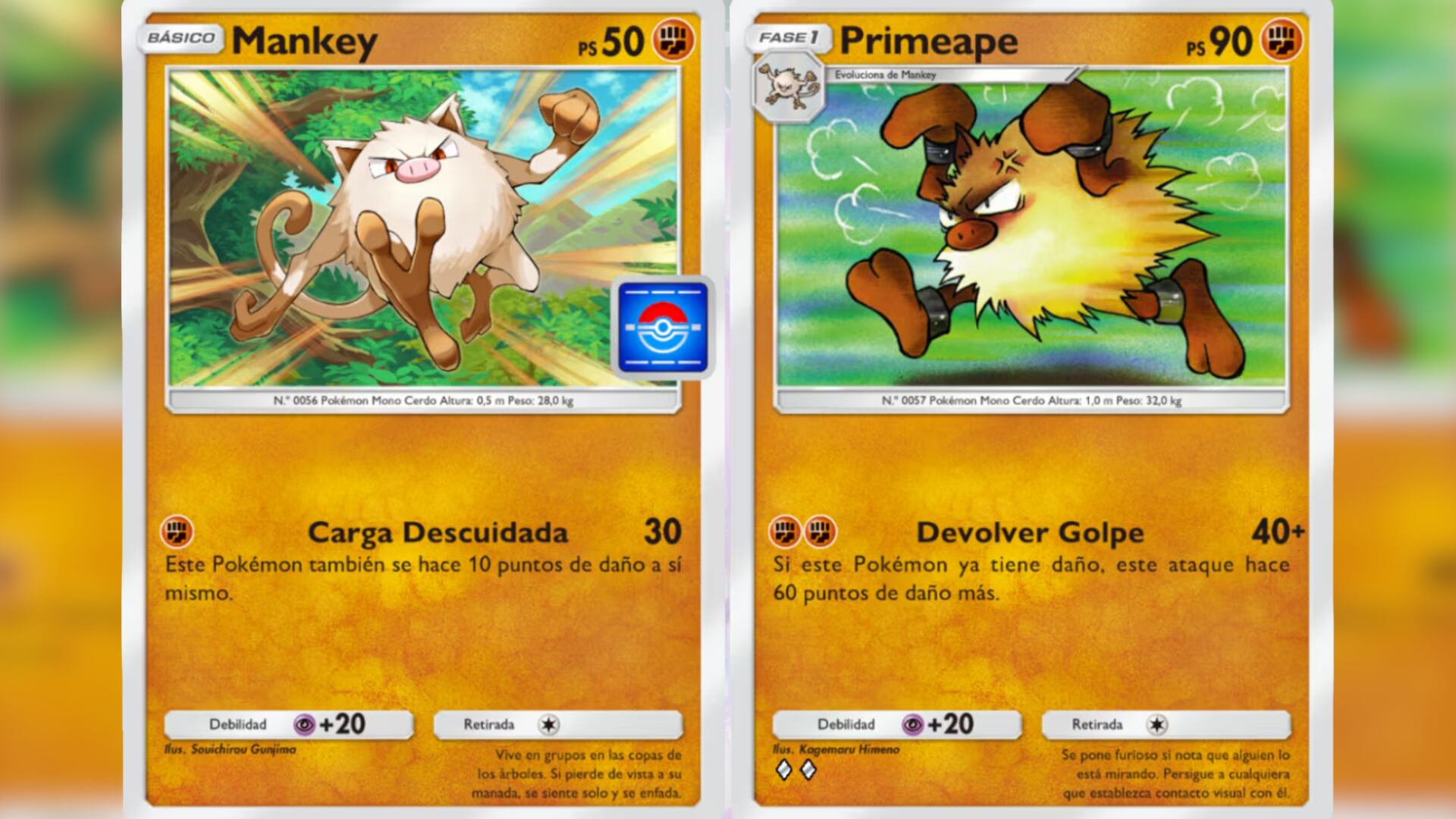 Mankey Promo-A 17 es una carta que representa un retrain del Mankey básico de Genes Formidables. (as.com)