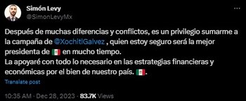 Simón Levy anunció que se
