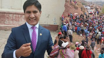 Un grupo de pobladores de