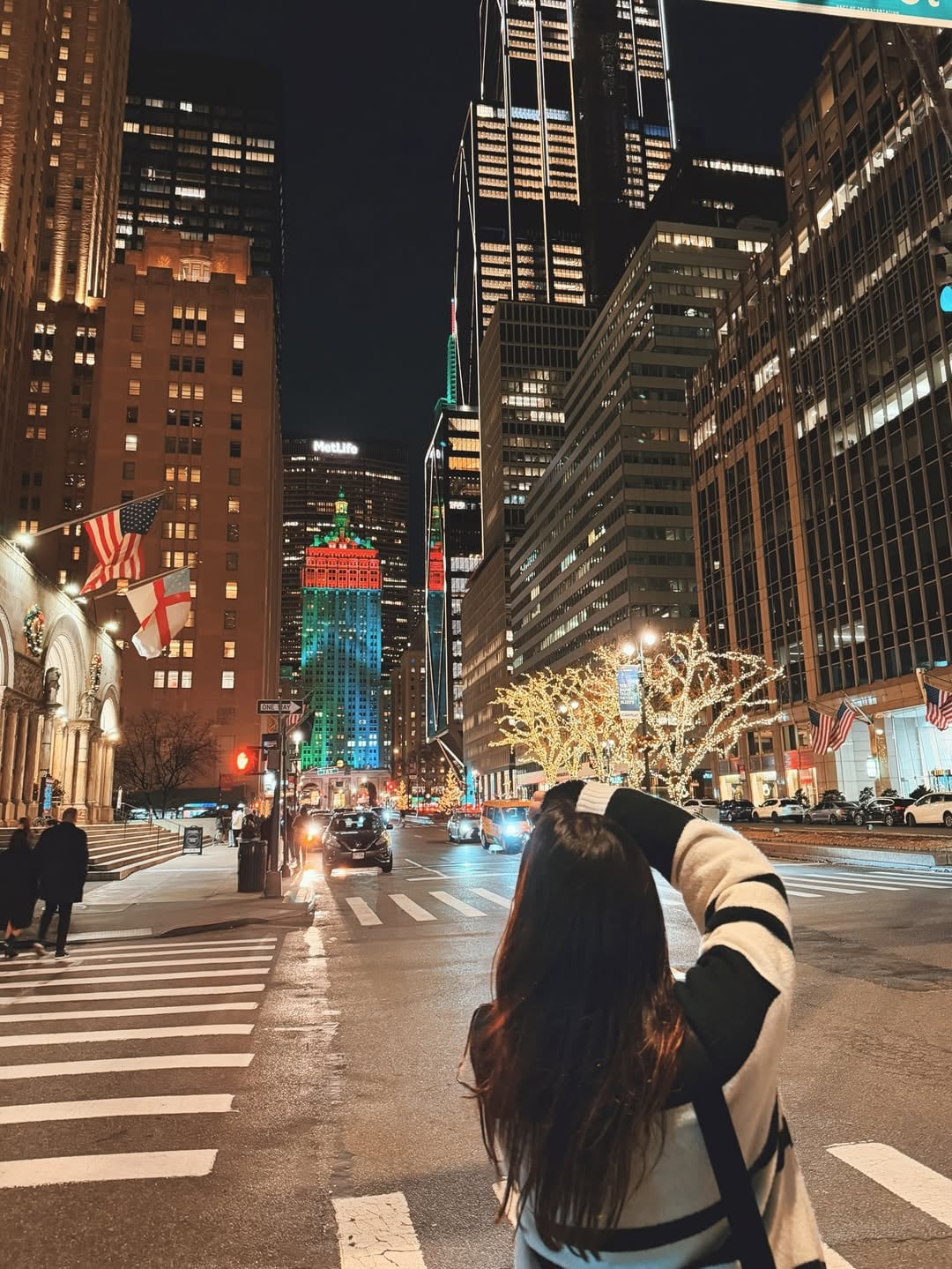 Los rascacielos iluminados de la Gran Manzana