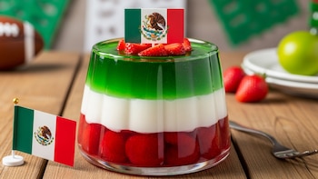Gelatina saludable de bandera de México: la receta tricolor perfecta para apoyar a la Selección en el Mundial 2026