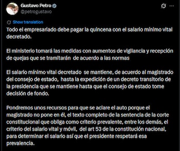 Gustavo Petro ordenó a las