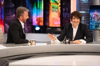 Silvia Abril con Pablo Motos