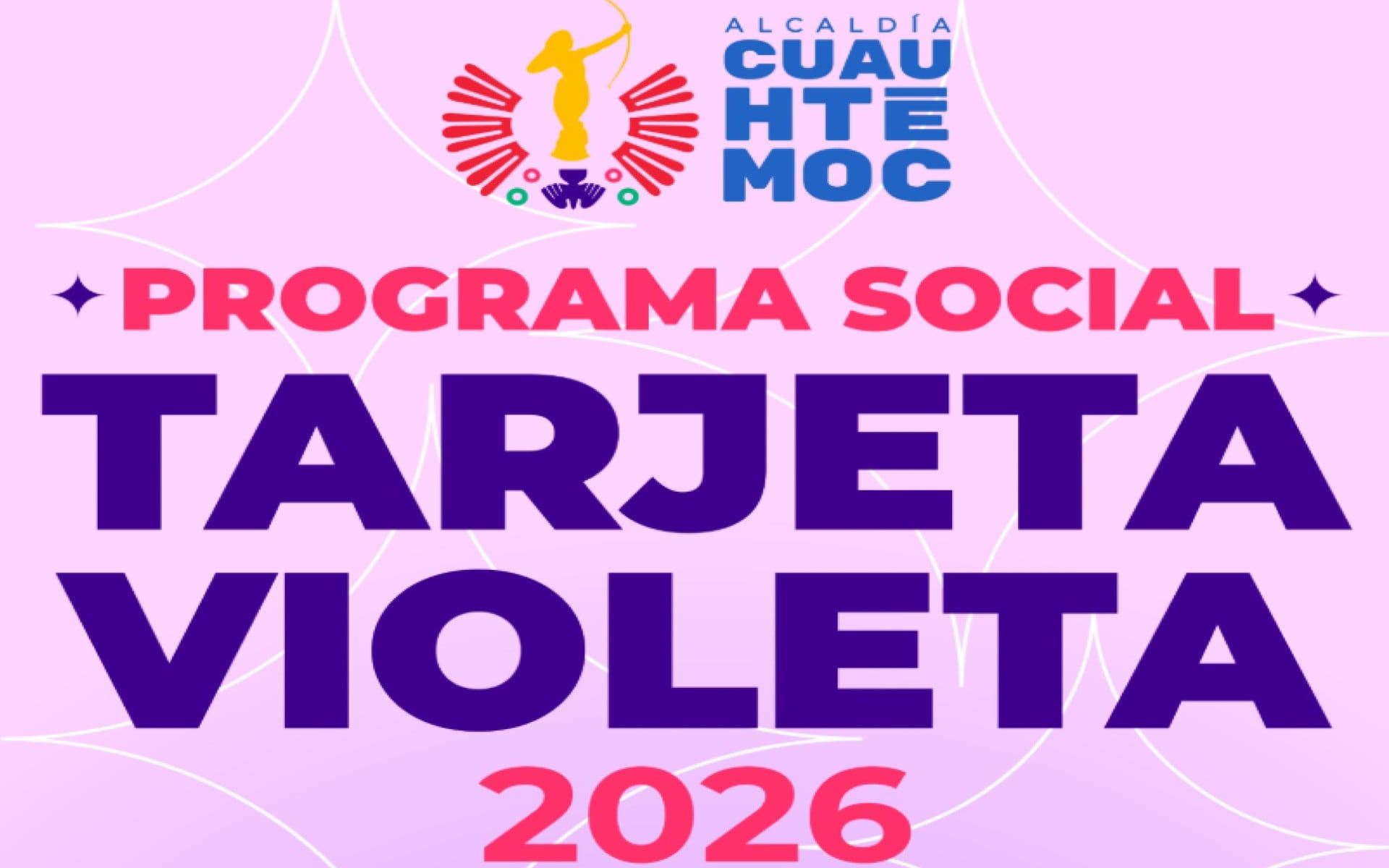 La Tarjeta Violeta en la alcaldía Cuauhtémoc de la CDMX abrirá un nuevo periodo de registro este 2026 para beneficiarias que quieran integrarse a este programa social. Foto: X/@AlcCuauhtemocMx.