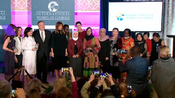 Periodistas premiadas durante la ceremonia