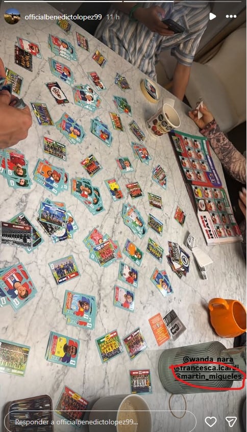 Benedicto López compartió una foto del juego compartido en familia con su mamá Wanda Nara y sus hermanos. También arrobó a Martín Migueles entre rumores de separación con la empresaria (Instagram)