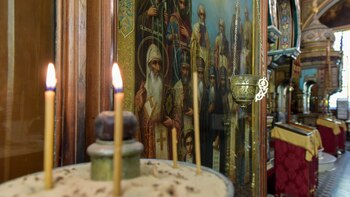 Interior de la Iglesia Ortodoxa