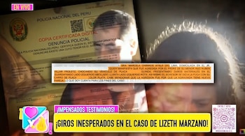 Amor y Fuego expone denuncia policial: madre de Adrián Villar acusó a su padre de chocar su auto y escapar. Willax/ Amor y Fuego.