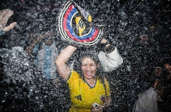 Festejo Triunfo Colombia