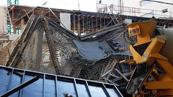 Derrumbe de obra en Belgrano