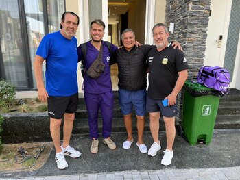 El "Checho" Batista junto a