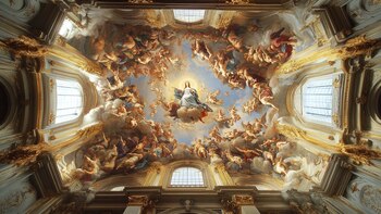 Majestuosidad de santos católicos en