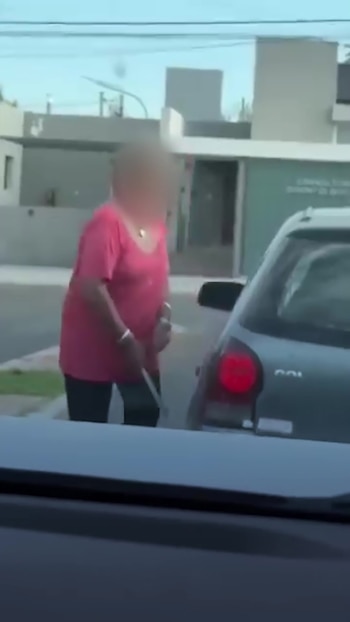 Una mujer descendió de su