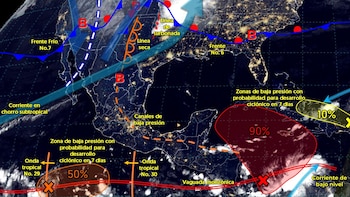 Estos sistemas meteorológicos influirán hoy