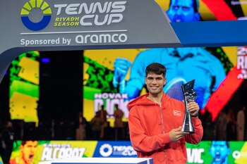 Alcaraz tras derrotar a Djokovic