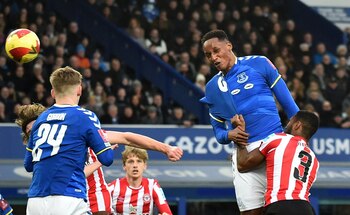 En el transcurso de esta temporada, Yerry Mina ha disputado 11 partidos con el Everton. Foto: REUTERS/Peter Powell