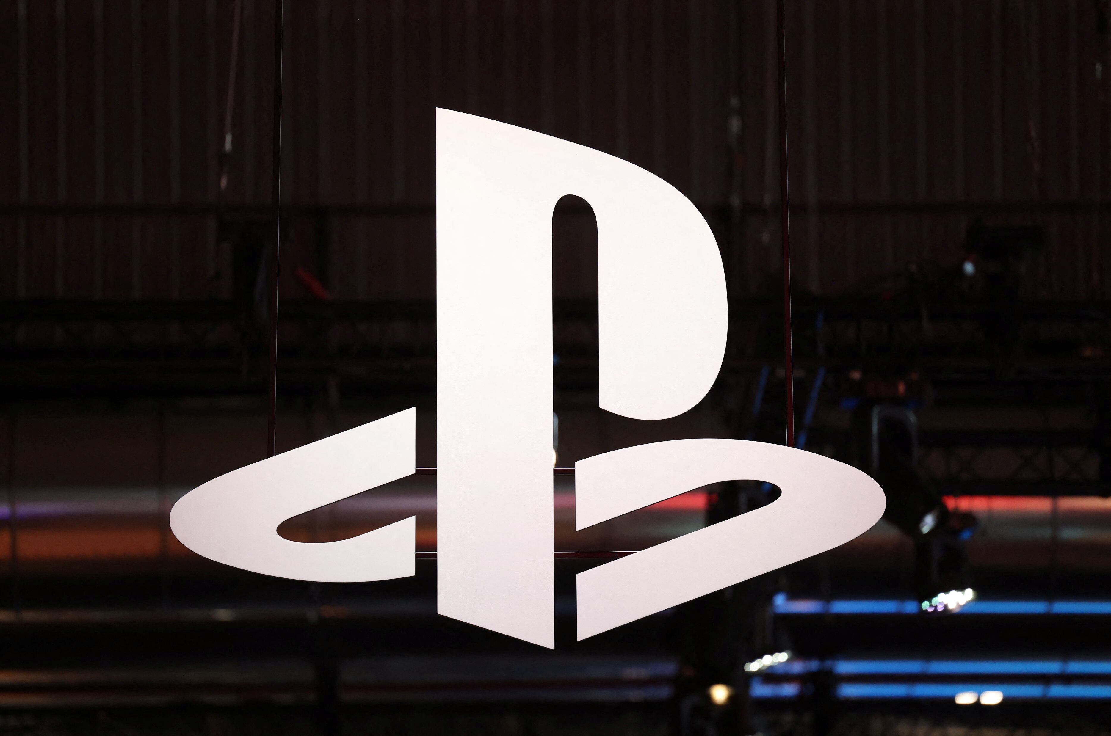 The Sony Playstation logo is seen at the Paris Games Week (PGW), a trade fair for video games in Paris, France, November 5, 2023. REUTERS/Claudia Greco