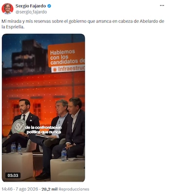 Sergio Fajardo advirtió sobre el inicio del gobierno de Abelardo de la Espriella y alertó por la polarización - crédito @sergio_fajardo/X
