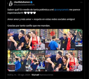 Claudia Bahamón aprovechó la ocasión