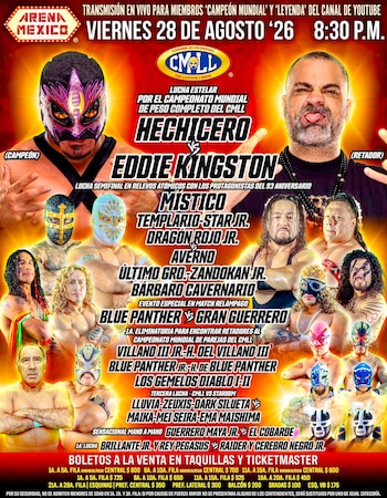 Uno de los duelos especiales será el match relámpago entre Blue Panther y Gran Guerrero, con un límite de 10 minutos (CMLL)