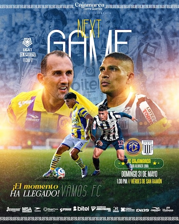 FC Cajamarca recibirá a Alianza Lima por la última jornada del Torneo Apertura 2026. Crédito: Instagram FC Cajamarca.