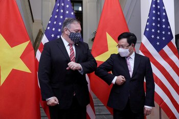 Mike Pompeo en Vietnam. Lam Khanh/Vietnam News Agency via REUTERS