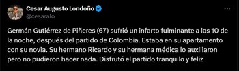 César Augusto Londoño confirmó la