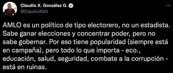 Para el empresario, AMLO es