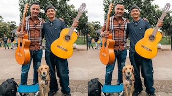 Jhon Alex Castaño sorprendió al joven que fue reducido por policías en Bogotá: llevó regalos para él y su perrita