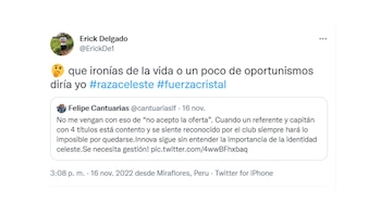 Erick Delgado responde a Felipe