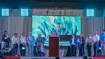 Rafael López Aliaga en Huaraz.